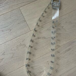 Ardene Clear Belt with Silver Studs